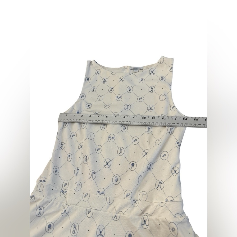 WeWoreWhat Boatneck Tennis Dress Off White Blue Small - Picture 14 of 15